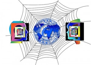 Brain injury in the 21st century. A web with two heads facing each other