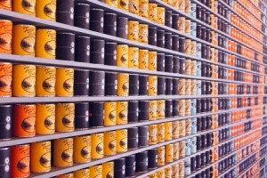 What is Memory. Shelf of orange and black food cans