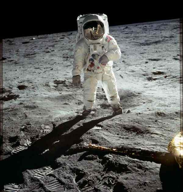 Long Term Memory Photograph of Buzz Aldrin on the moon surface