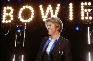 Privacy after Brain Injury Photo of David Bowie with name in lights behind